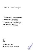 libro Notas Sobre Sirvientes De Las Californias Y Proyecto De Obraje En Nuevo México